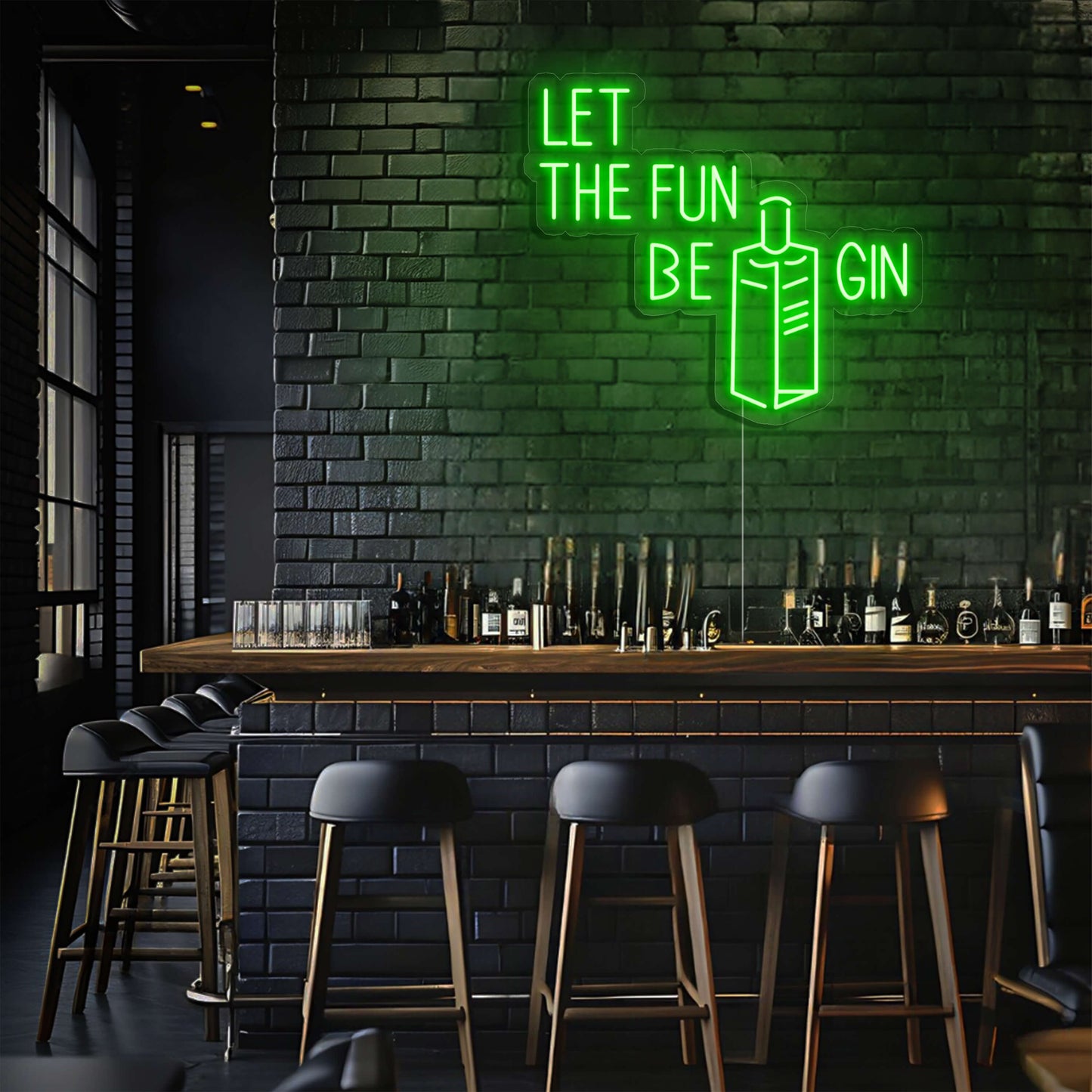 Let the Fun Be Gin LED Neon Sign
