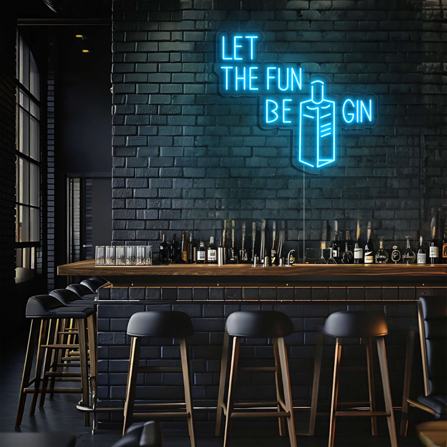 Let the Fun Be Gin LED Neon Sign