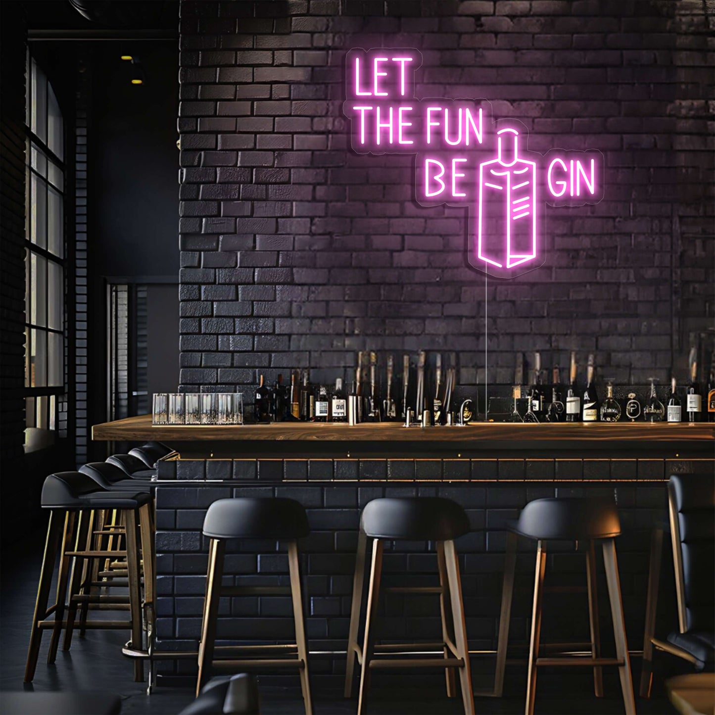 Let the Fun Be Gin LED Neon Sign
