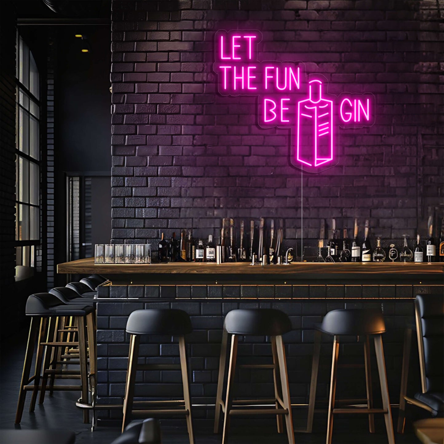 Let the Fun Be Gin LED Neon Sign