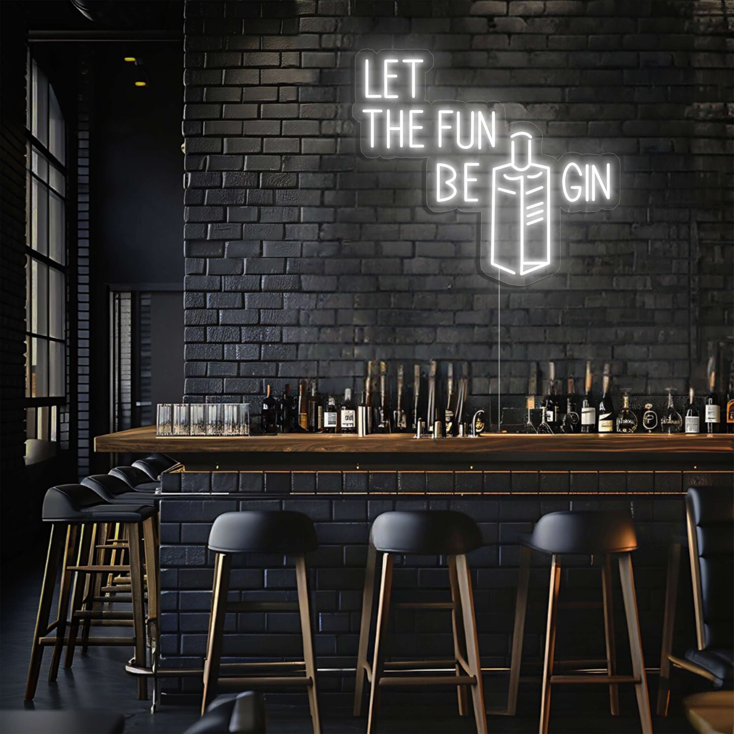 Let the Fun Be Gin LED Neon Sign