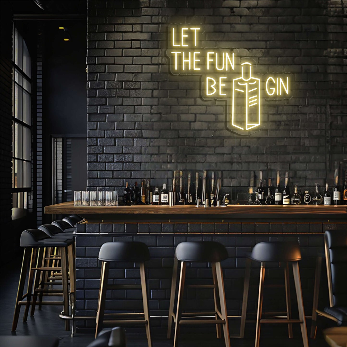 Let the Fun Be Gin LED Neon Sign