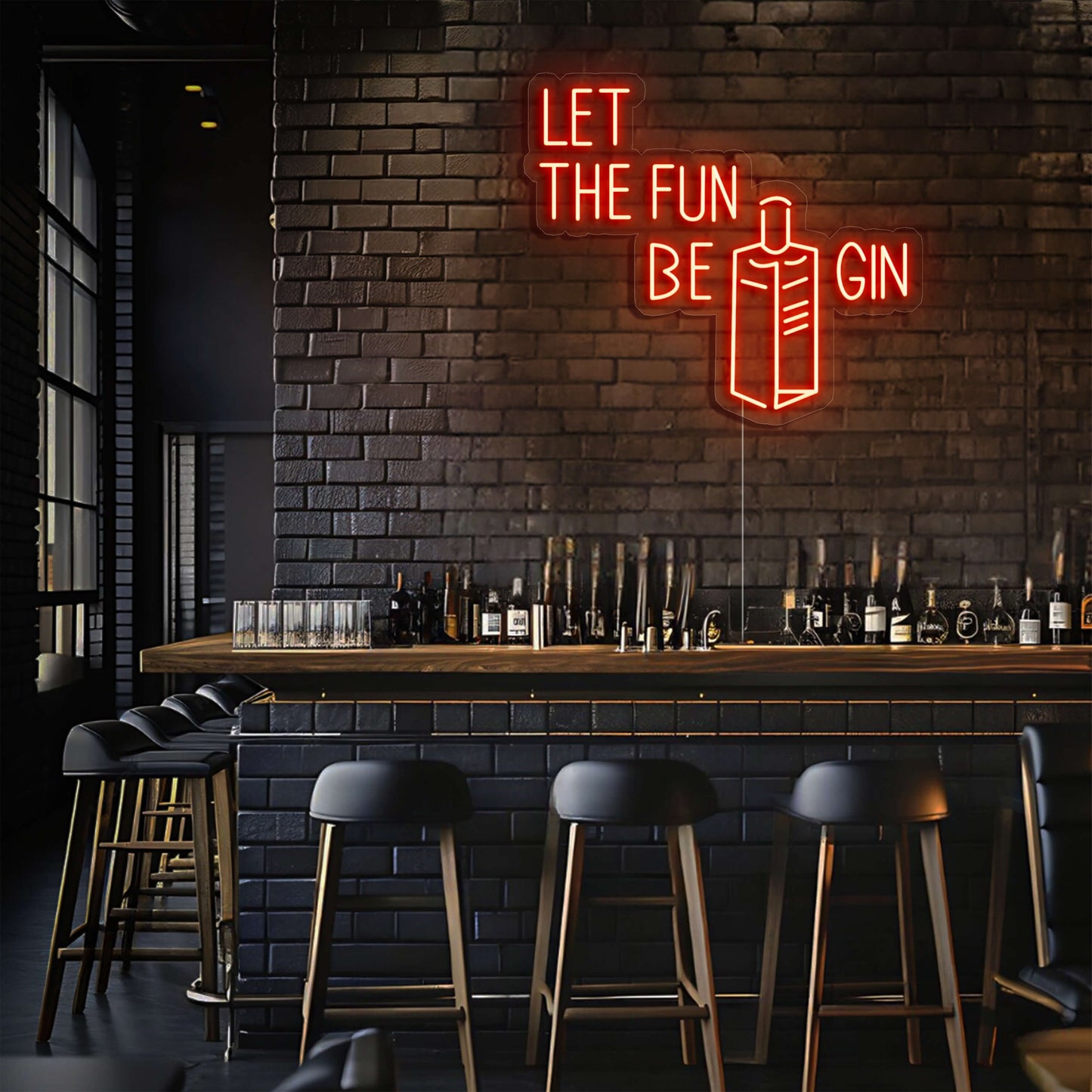 Let the Fun Be Gin LED Neon Sign