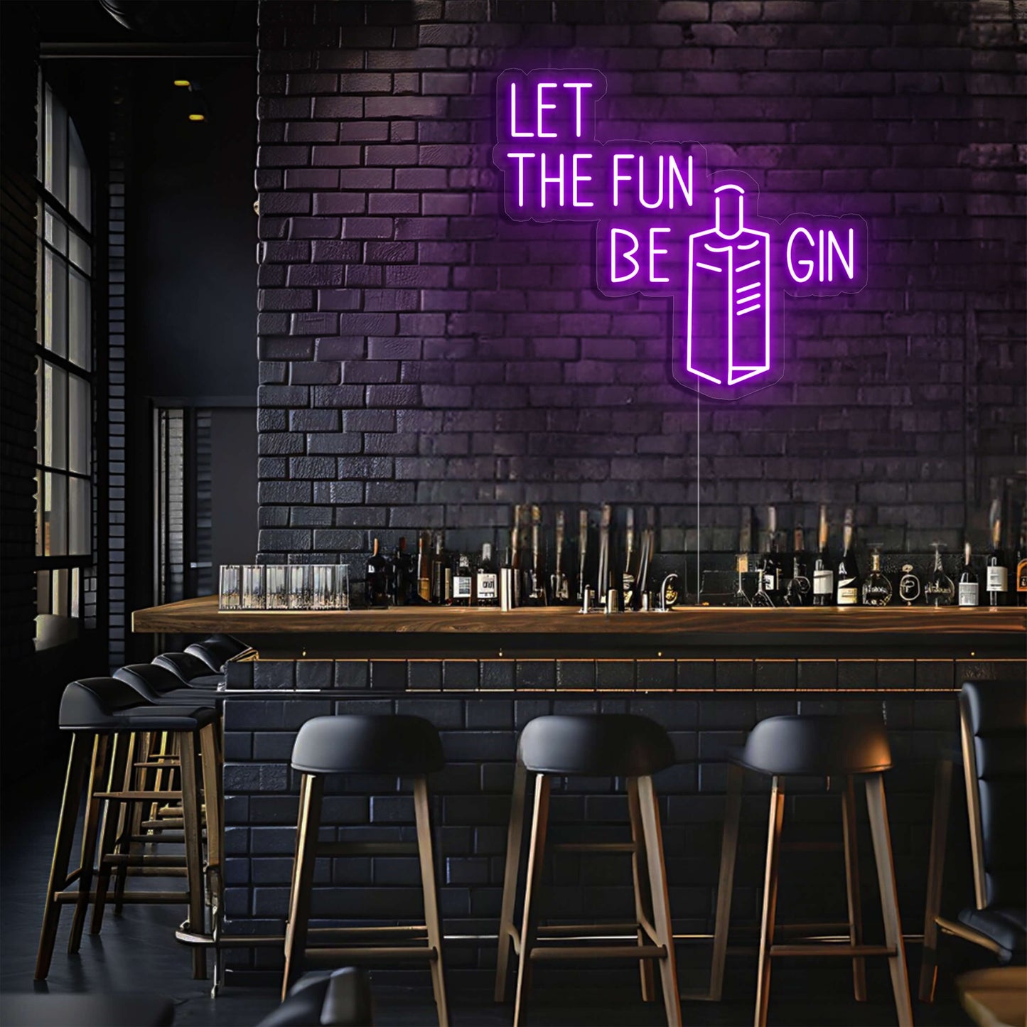 Let the Fun Be Gin LED Neon Sign