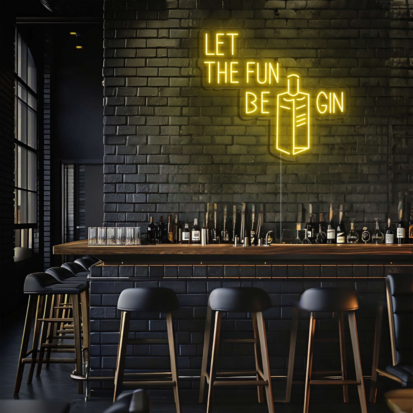 Let the Fun Be Gin LED Neon Sign