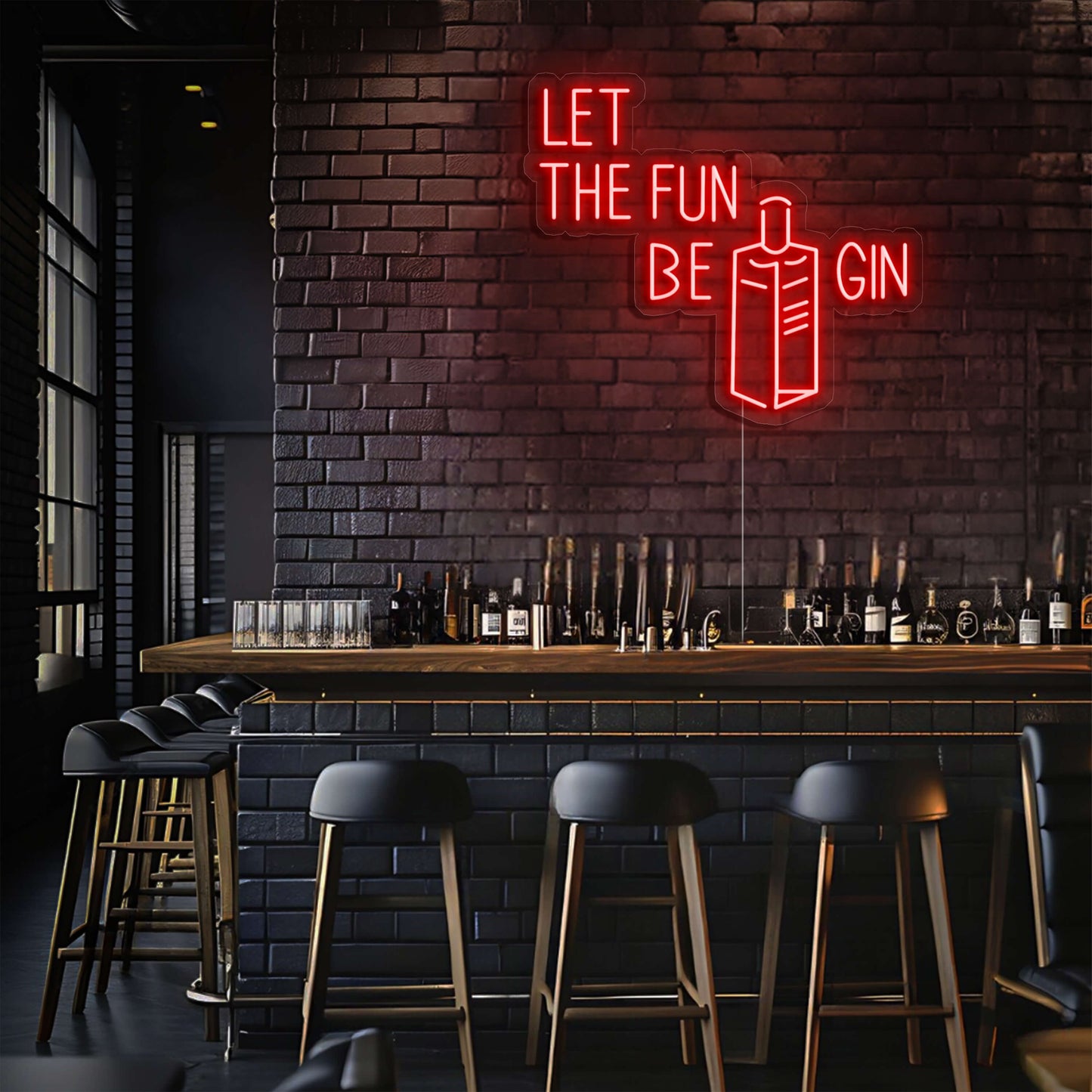 Let the Fun Be Gin LED Neon Sign