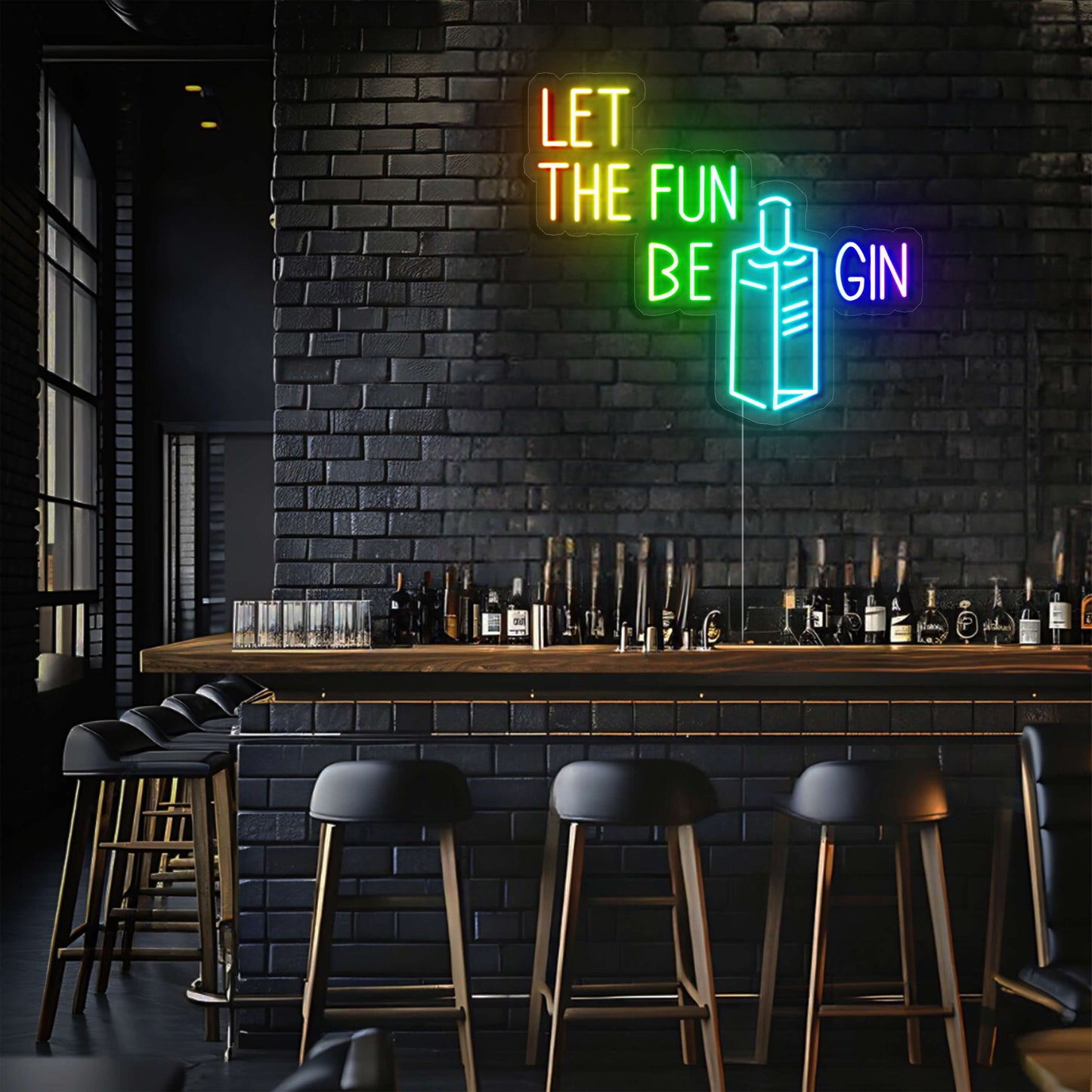 Let the Fun Be Gin LED Neon Sign