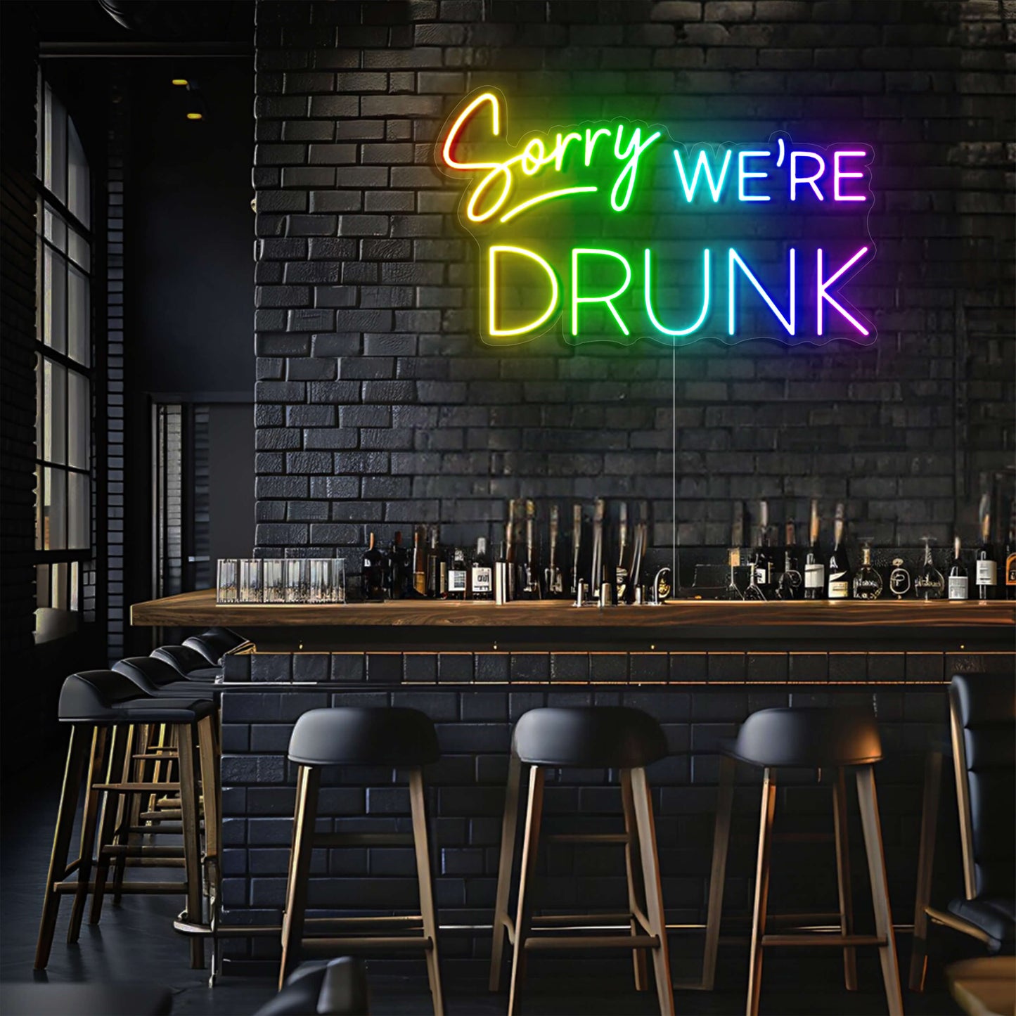 Sorry We're Drunk LED Neon Sign