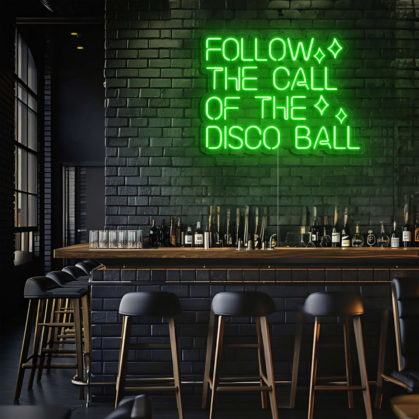 Follow the Call of the Disco Ball LED Neon Sign