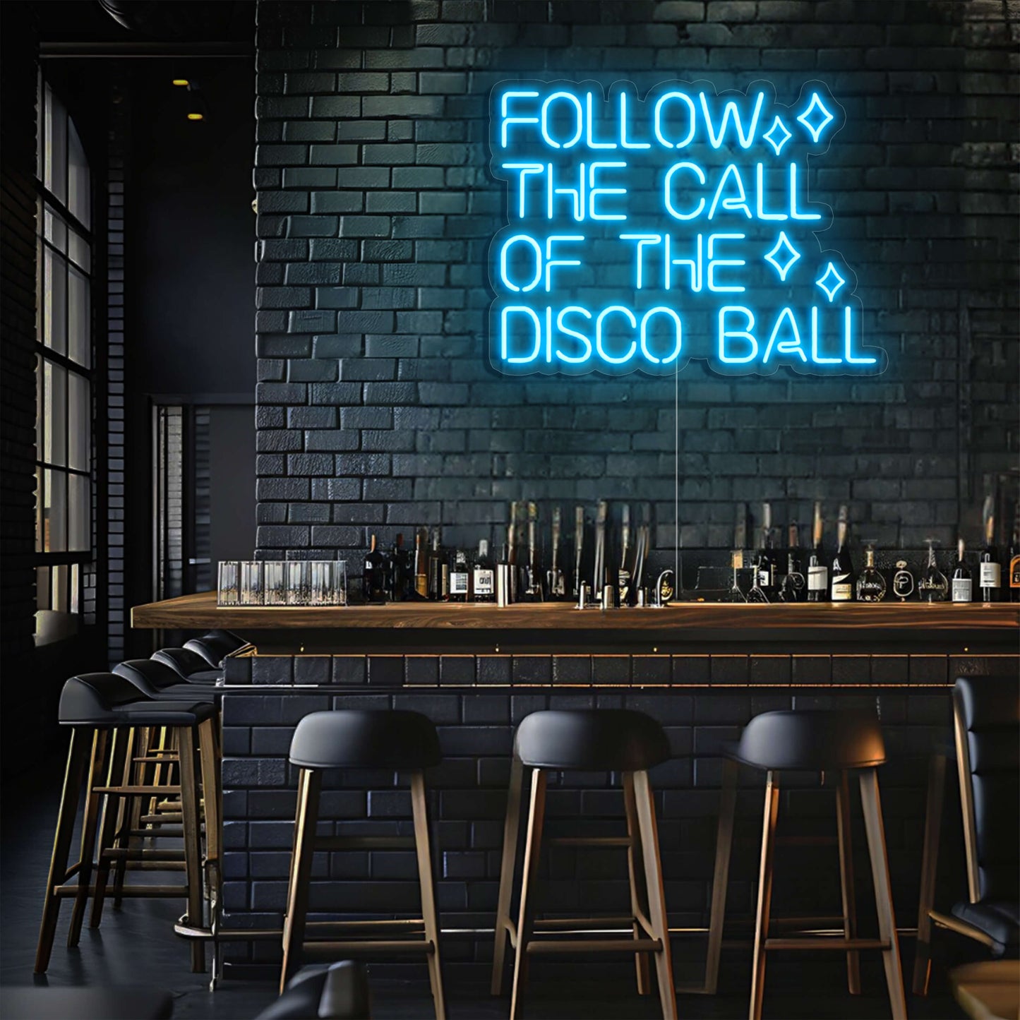 Follow the Call of the Disco Ball LED Neon Sign