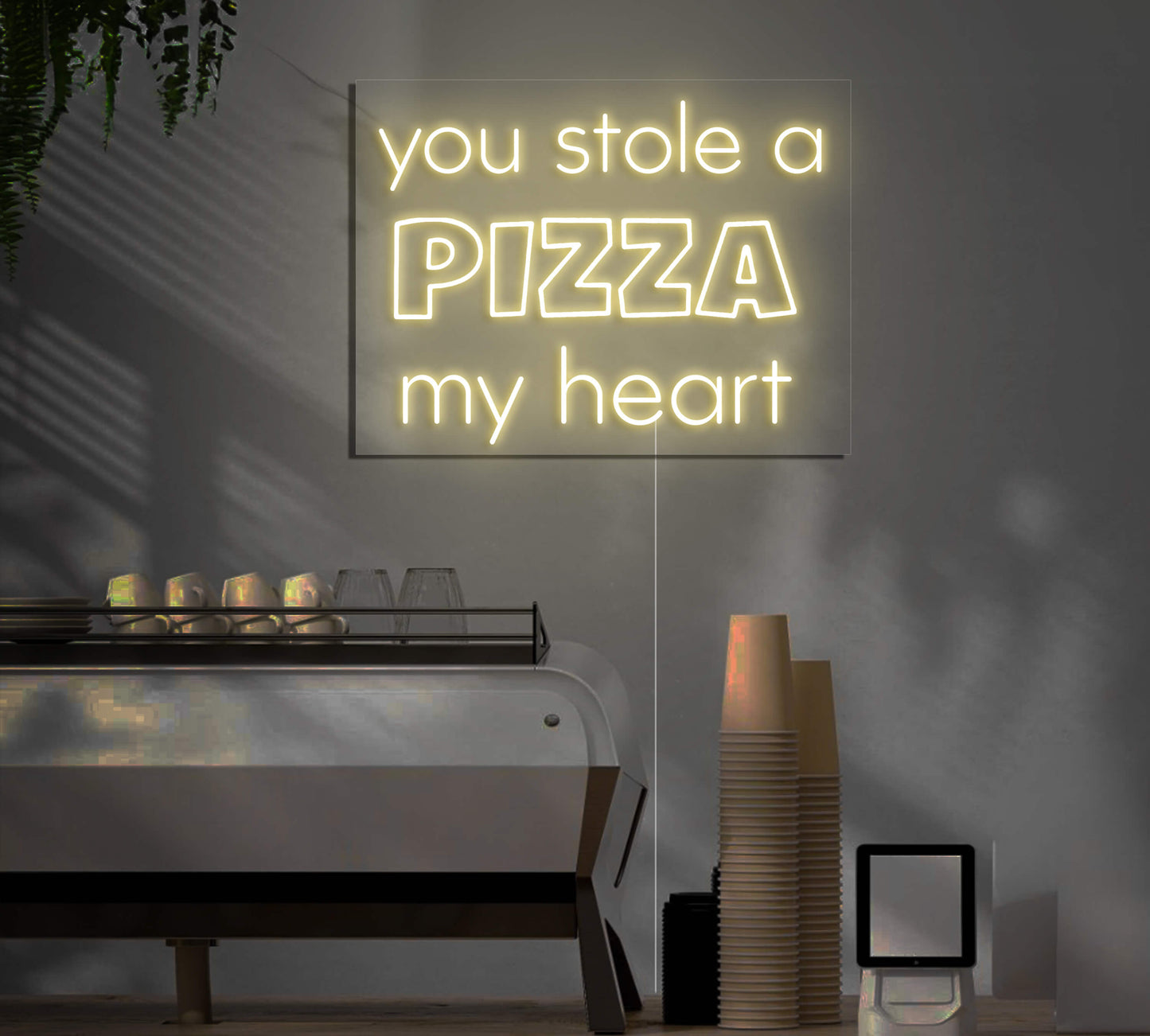 You Stole A Pizza My Heart LED Neon Sign
