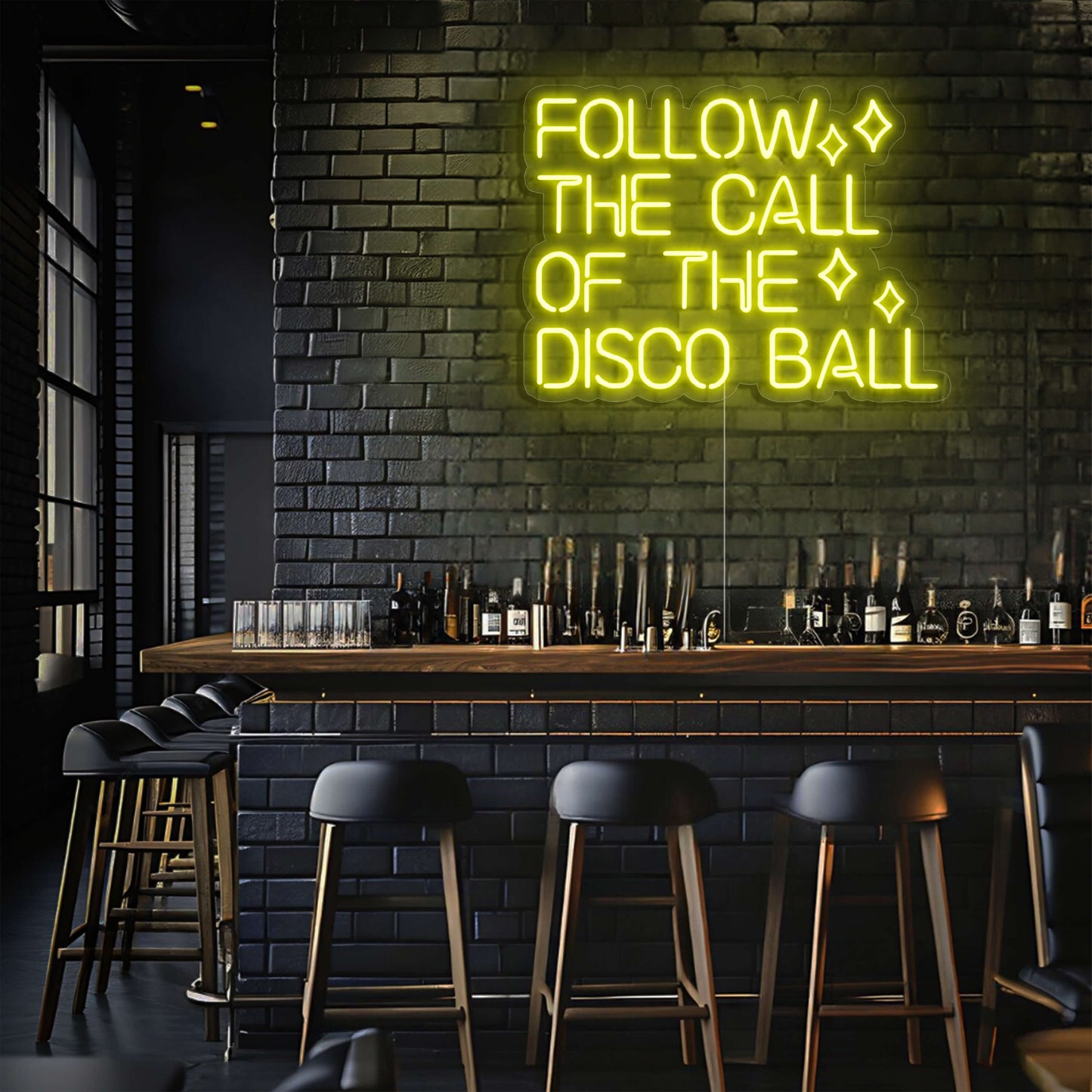 Follow the Call of the Disco Ball LED Neon Sign