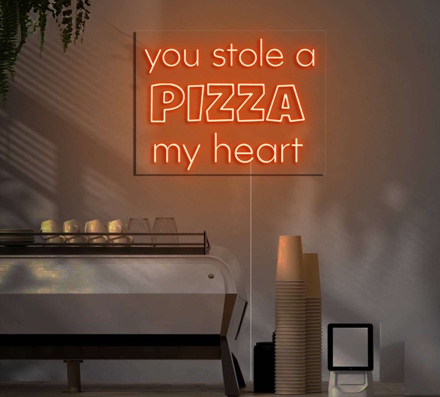 You Stole A Pizza My Heart LED Neon Sign