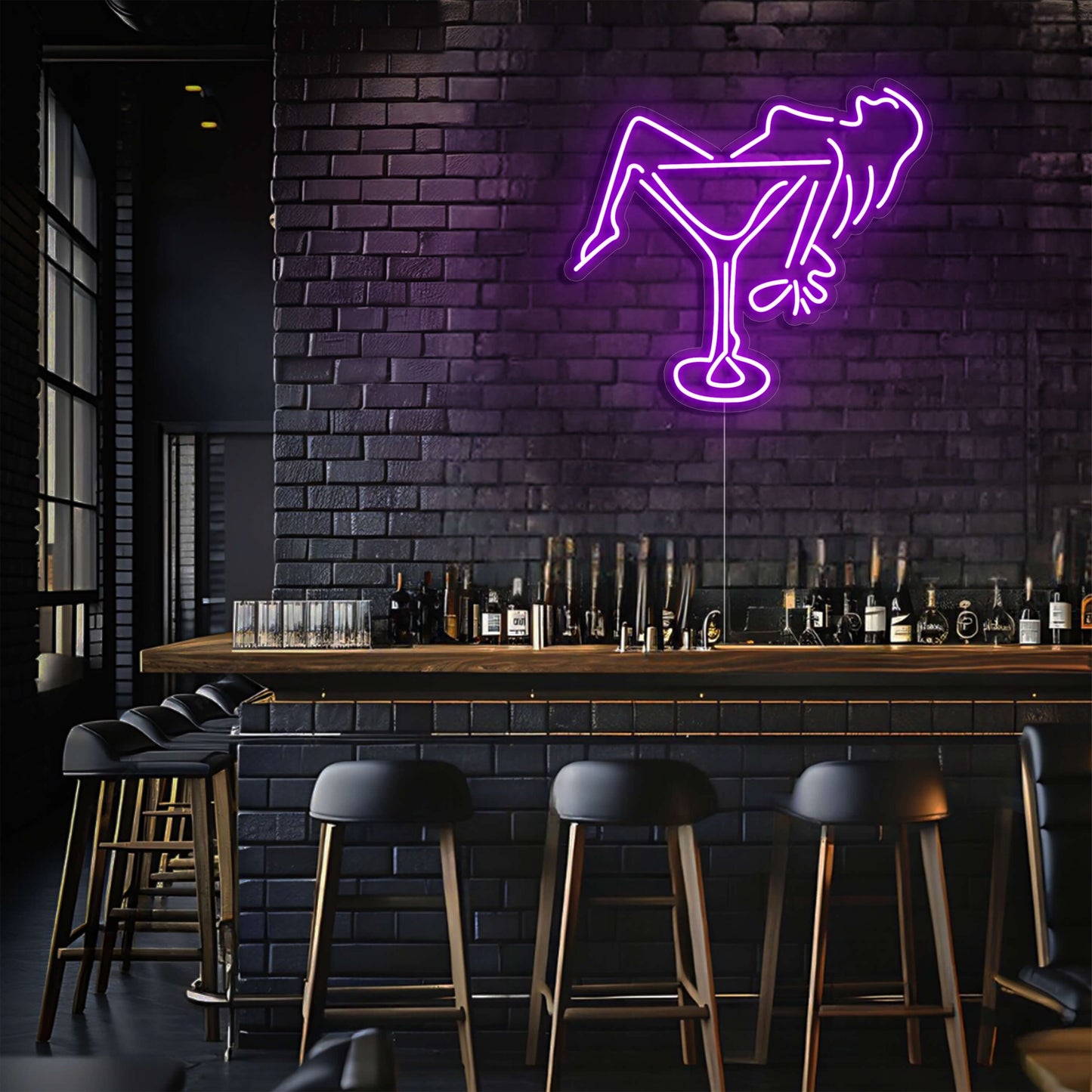 Martini Lounge LED Neon Sign