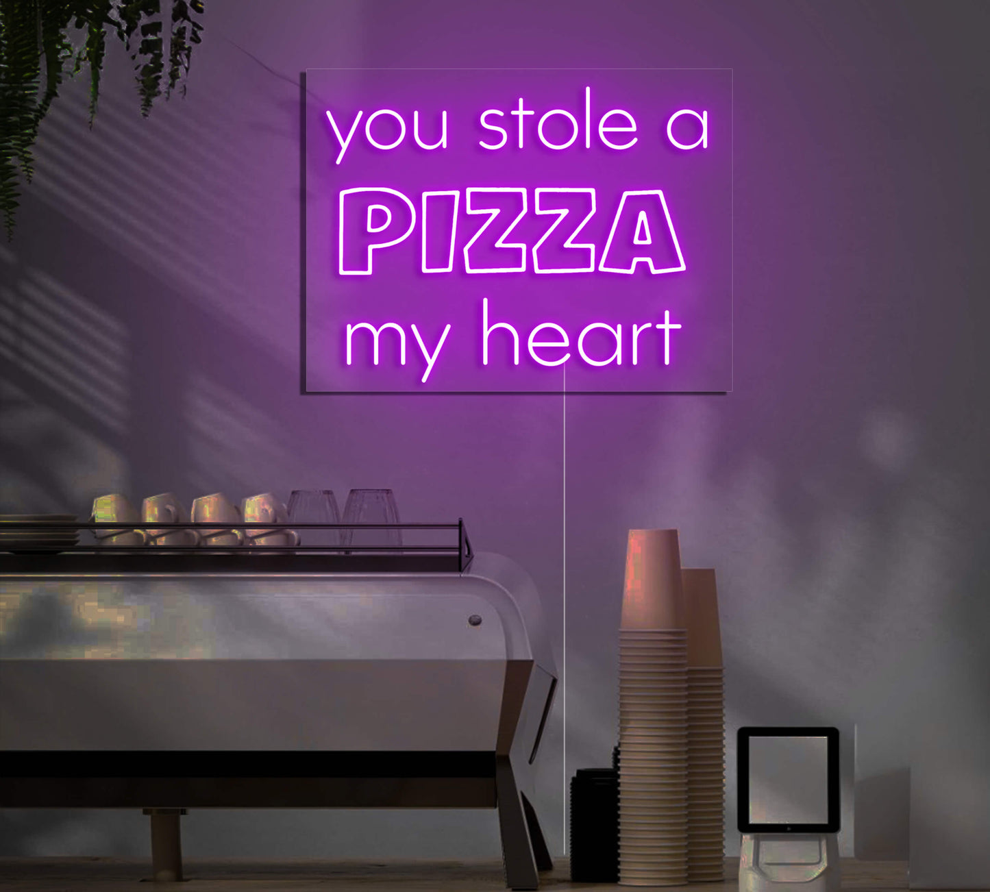 You Stole A Pizza My Heart LED Neon Sign