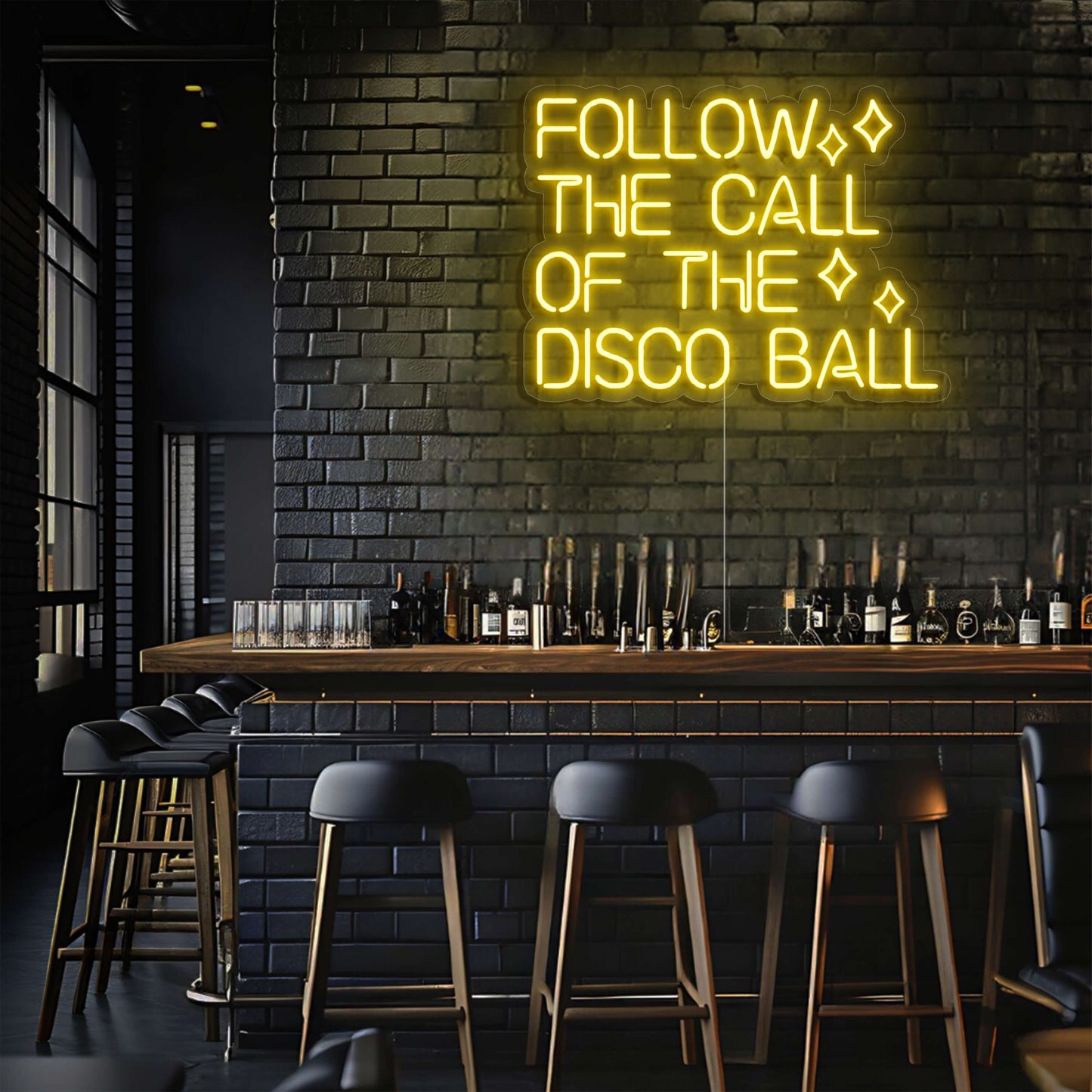 Follow the Call of the Disco Ball LED Neon Sign