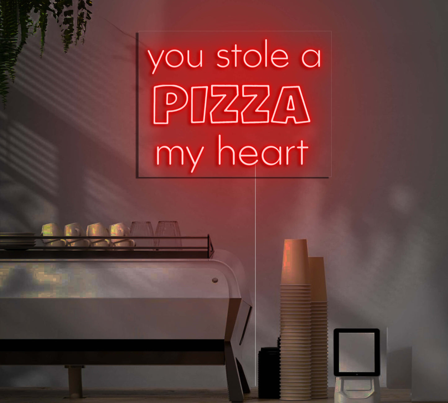 You Stole A Pizza My Heart LED Neon Sign