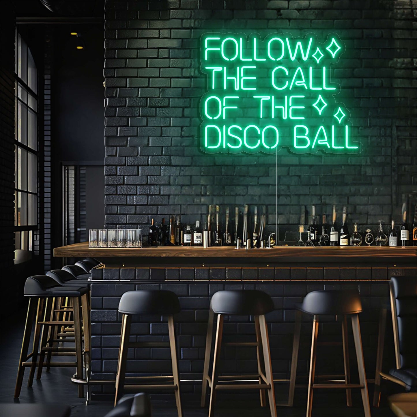 Follow the Call of the Disco Ball LED Neon Sign