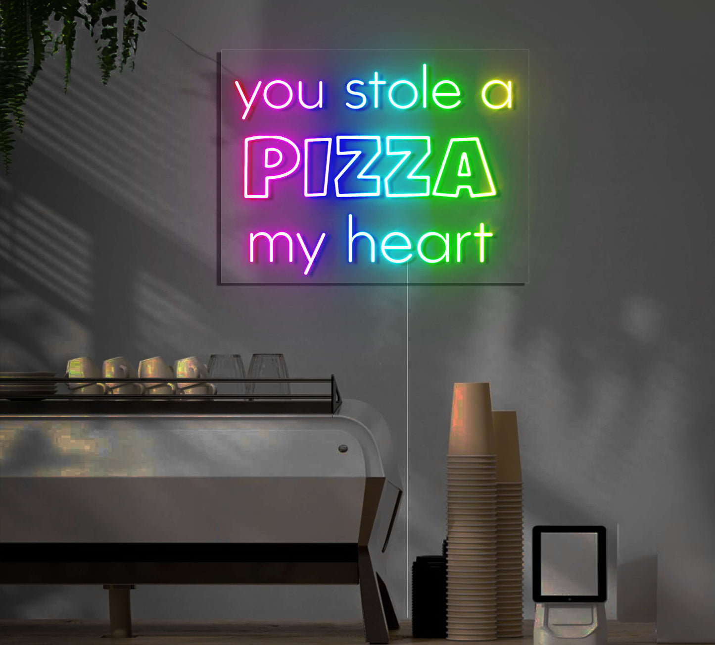 You Stole A Pizza My Heart LED Neon Sign